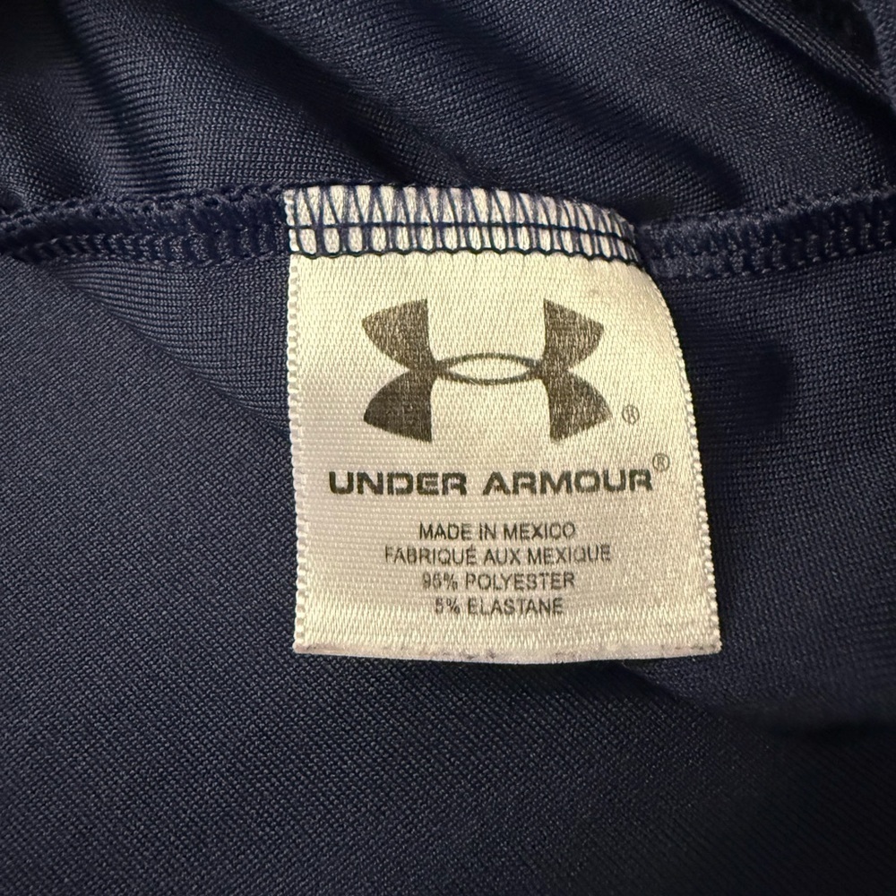 Under Armour HeatGear Shirt Mens Medium Navy Blue Long Sleeve Compression - Picture 6 of 9